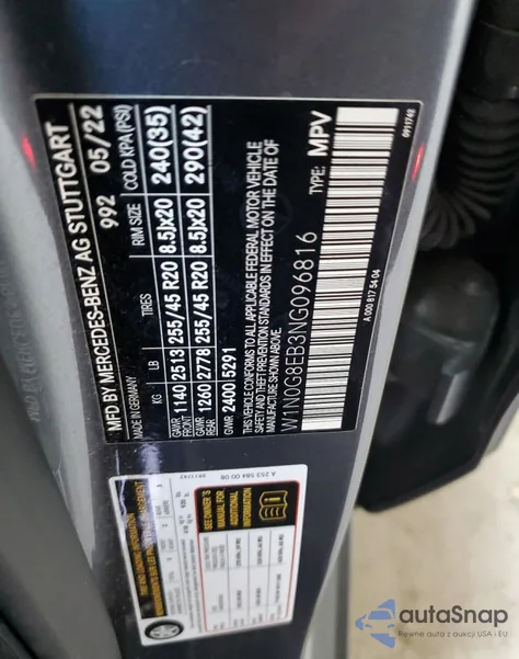 2022 Mercedes-Benz Glc 300 4Matic z USA, uszkodzony, nr VIN W1N0G8EB3NG096816